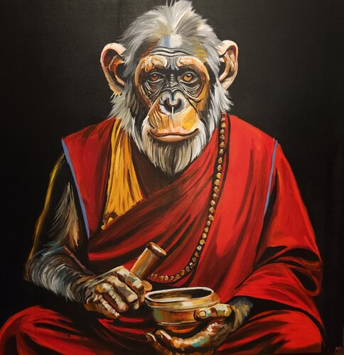 "Sacred Silence" by Marcell Dergecz, Painting for Sale on Select