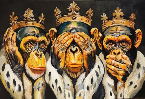 "The Three Wise Kings" by Marcell Dergecz, Painting for Sale on Select