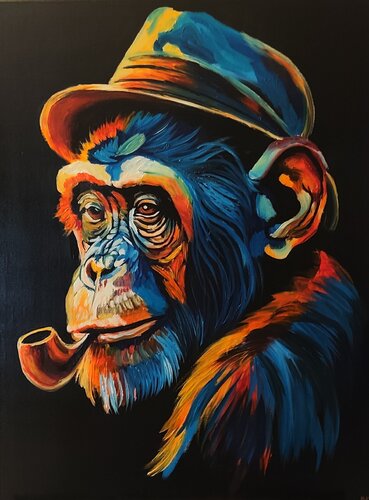 "The Gentleman's Wisdom" by Marcell Dergecz, Painting for Sale on Select