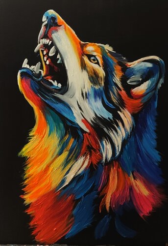 "Wild Spirit" by Marcell Dergecz, Painting for Sale on Select