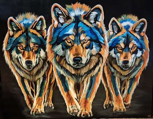 "Power of the Pack" von Marcell Dergecz, Malerei kaufen auf Select