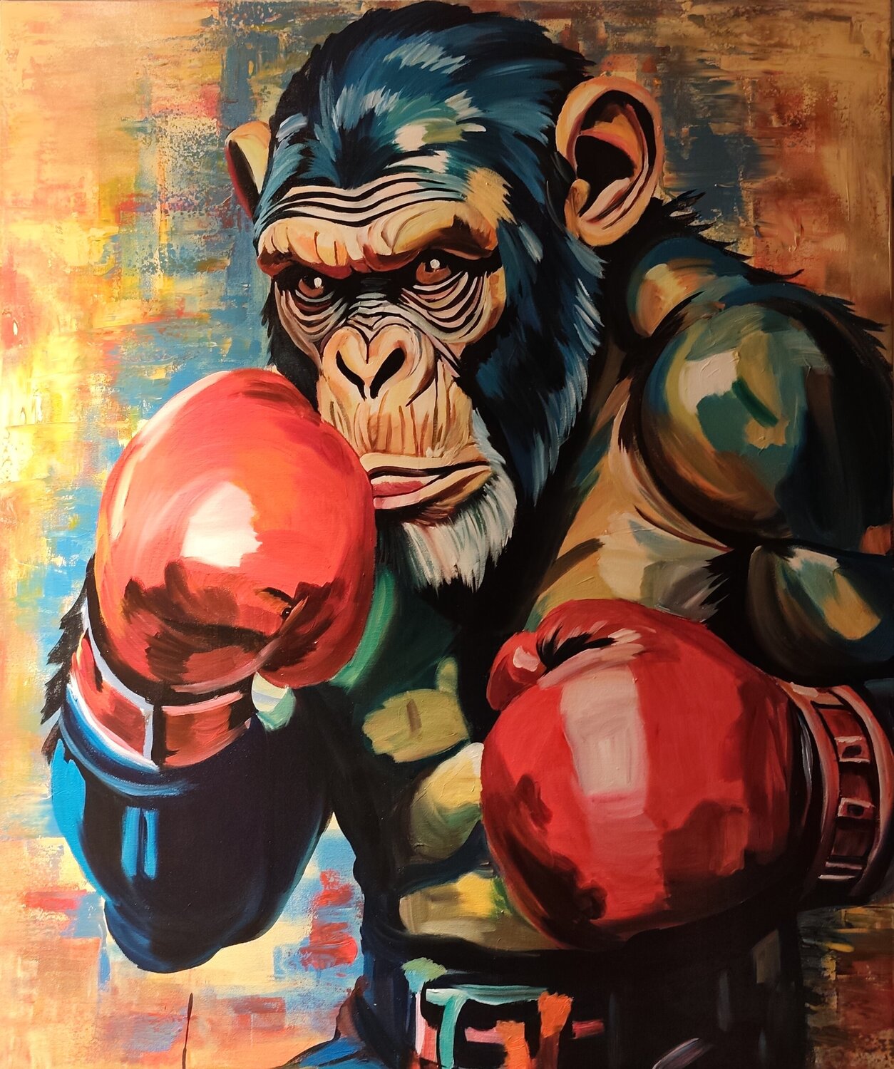 "The Inner Fighter" Marcell Dergecz Original painting for sale