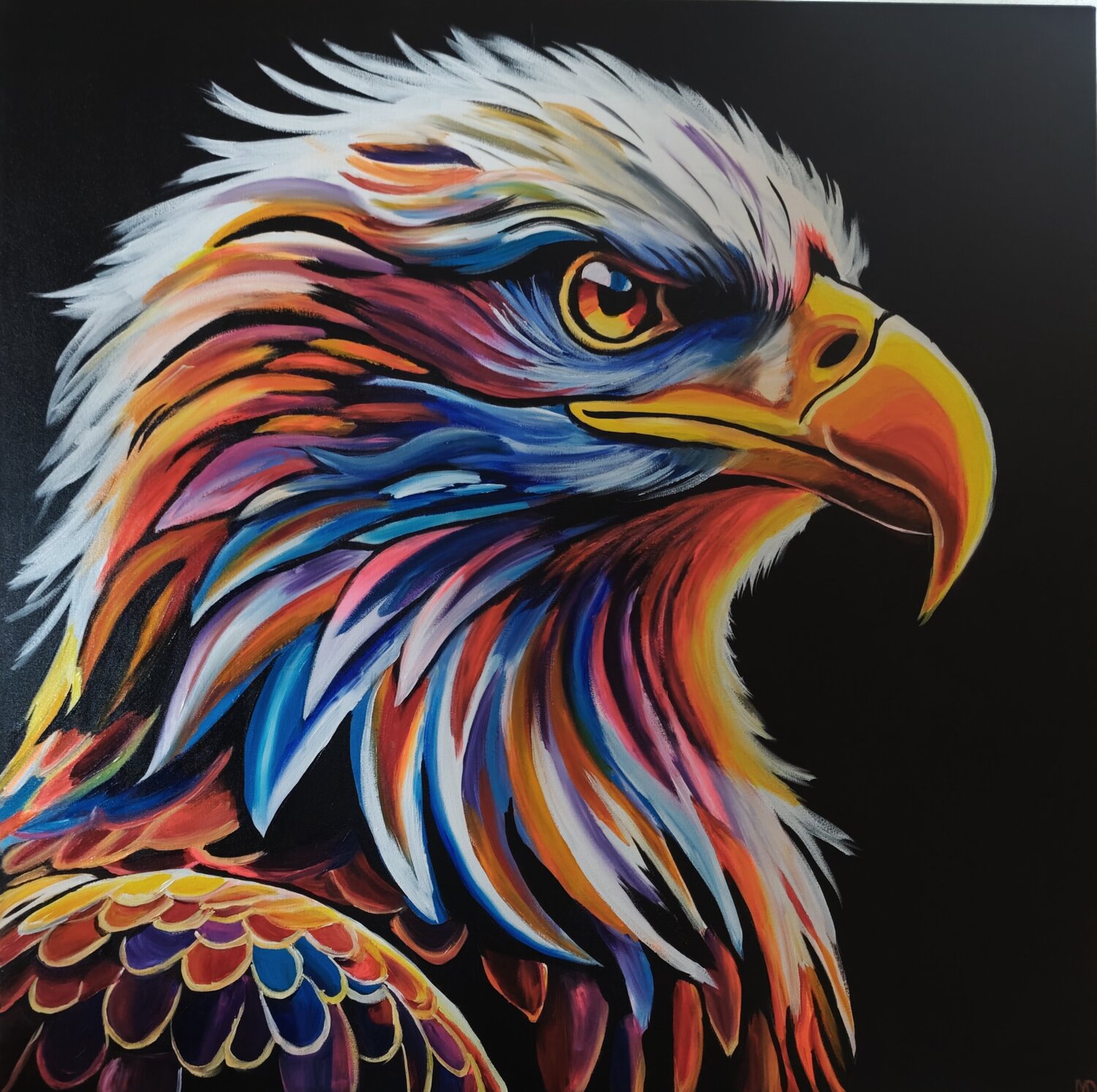 "Eyes of the Sky" Marcell Dergecz Original painting for sale