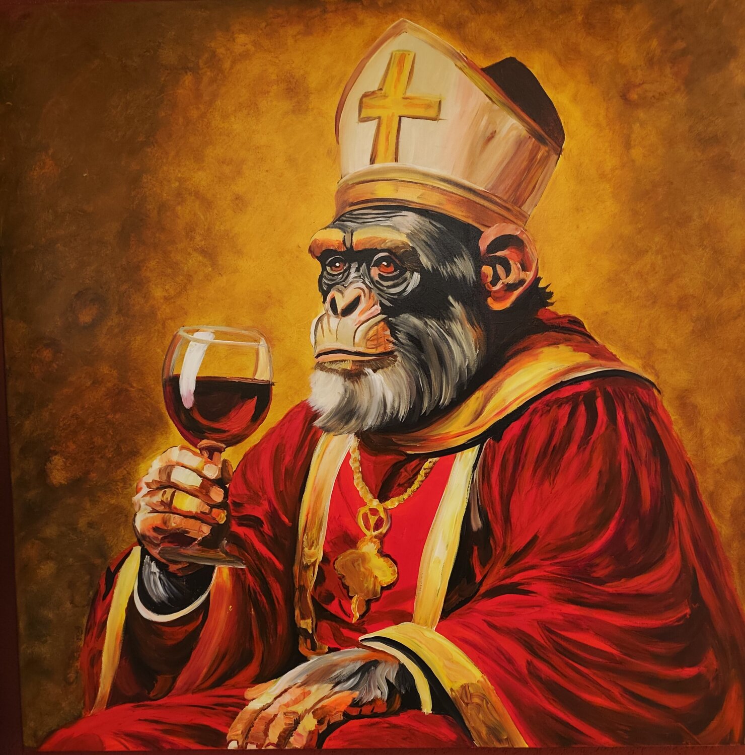 "The Silent Benediction" Marcell Dergecz Original painting for sale