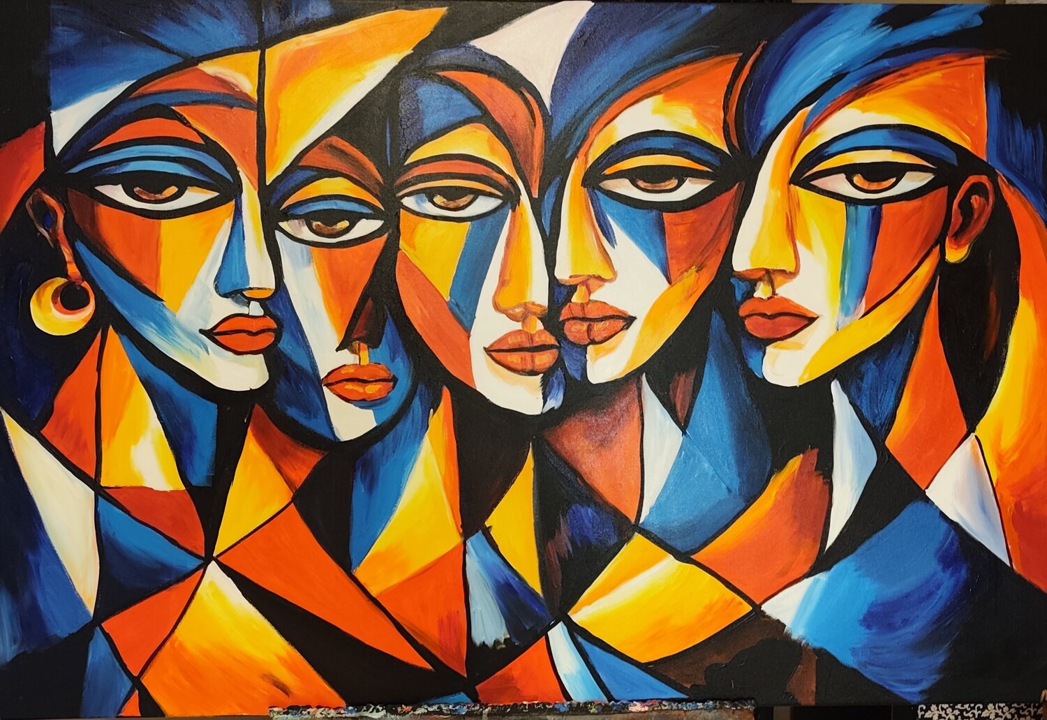 "Silent Unity" Marcell Dergecz Original painting for sale