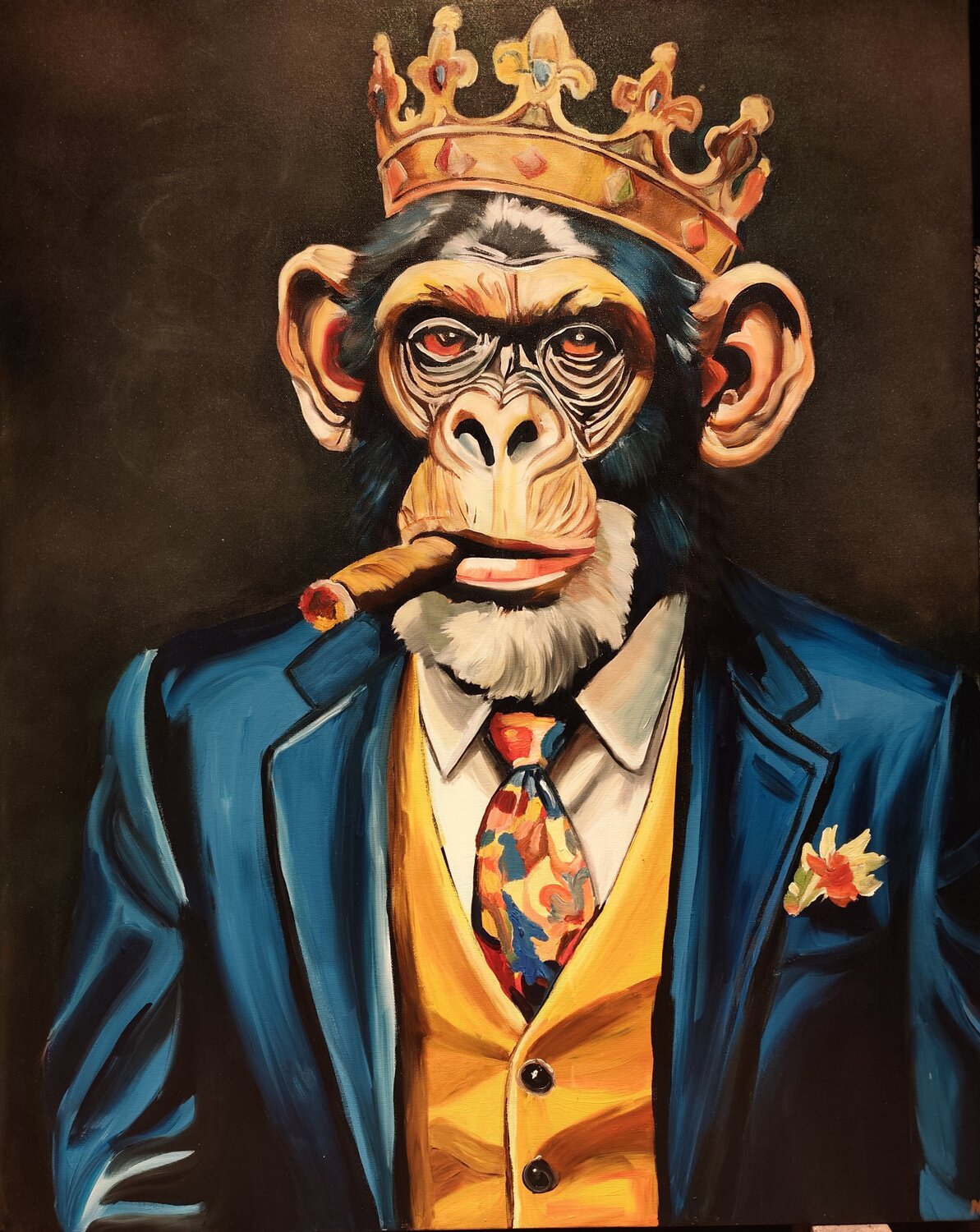 "Royal Presence" Marcell Dergecz Original painting for sale