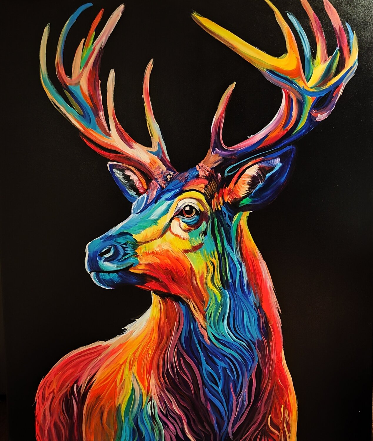 "The Giant Beauty" Marcell Dergecz Original painting for sale