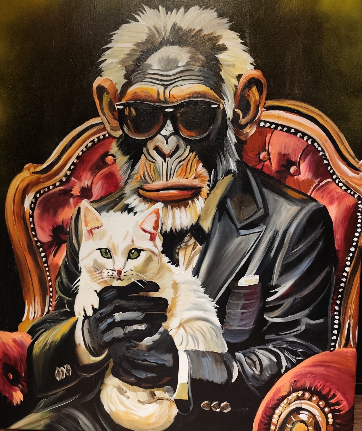 "The Emperor of Style" Marcell Dergecz Original painting for sale