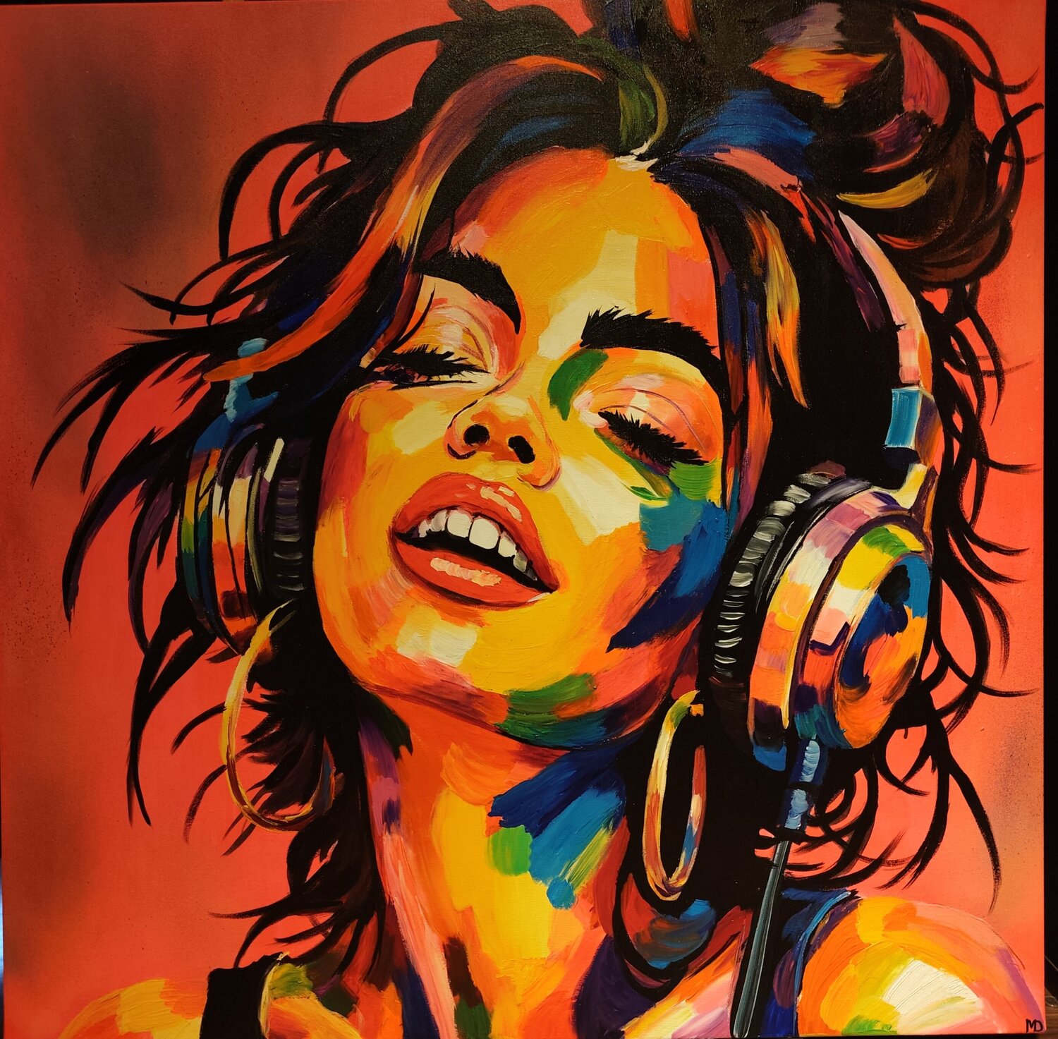 "Rezonance" Marcell Dergecz Original painting for sale