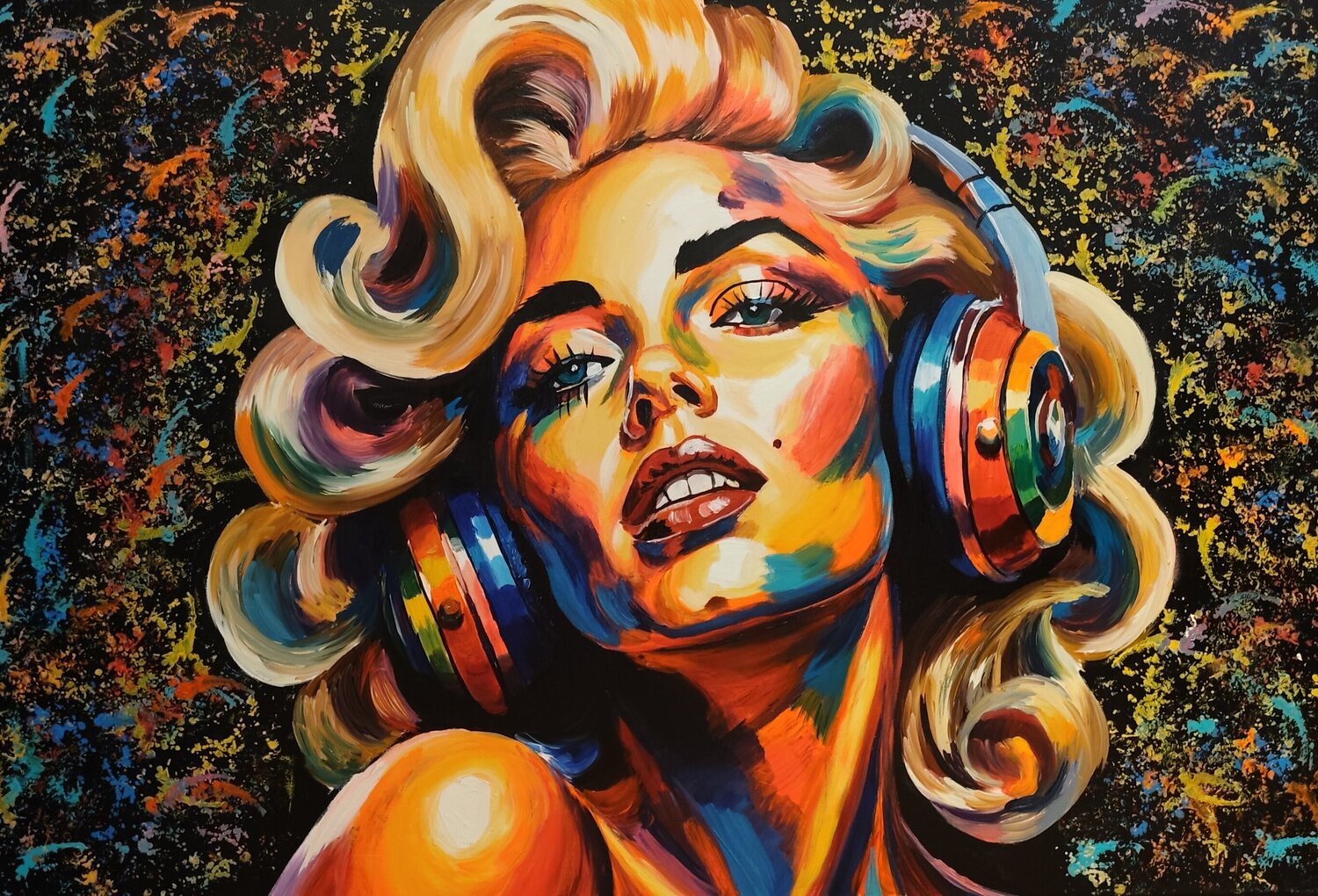 "Loud Marylin" Marcell Dergecz Original painting for sale
