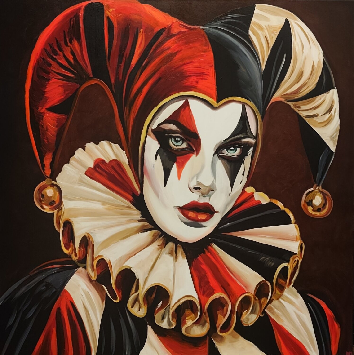 "The Silent Jester" Marcell Dergecz Original painting for sale