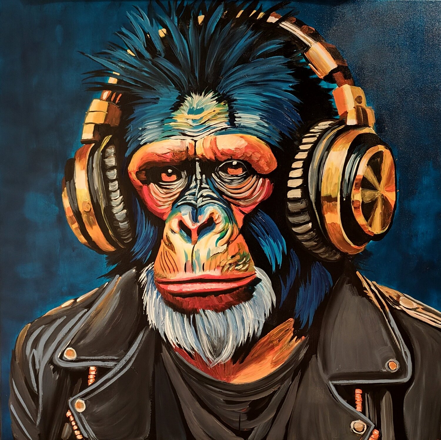 "King of the Beat" Marcell Dergecz Originalgemälde zu verkaufen