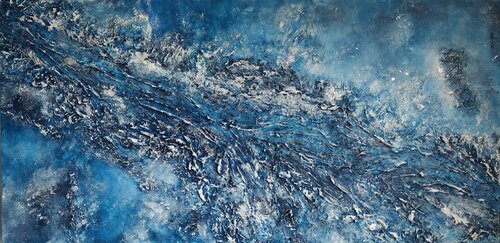 "Water Flow. Wake" by Natalia Kison, Painting for Sale on Select