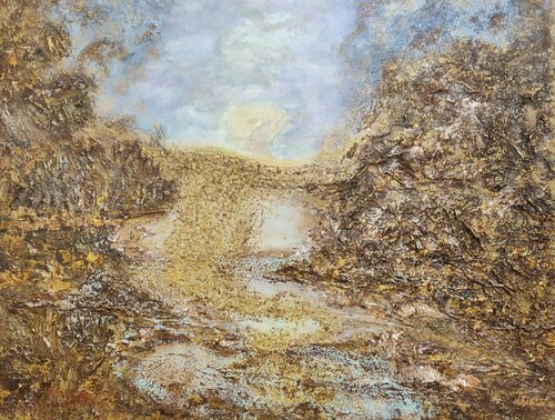 Golden Breath by Natalia Kison, Painting for Sale on Select