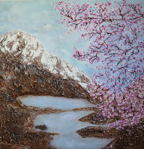 The Whisper of Hanami by Natalia Kison, Painting for Sale on Select