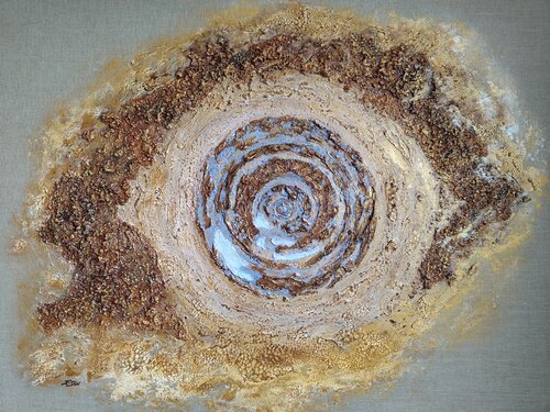Eye of the Sahara. Mysteries of the Desert by Natalia Kison, Painting for Sale on Select
