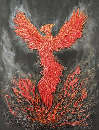 Rebirth of the Phoenix by Natalia Kison, Painting for Sale on Select
