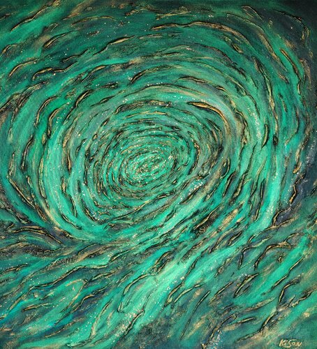 Ocean Rhapsody · Green by Natalia Kison, Painting for Sale on Select