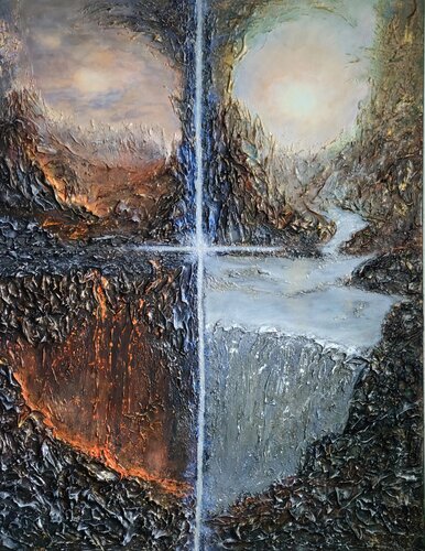 The Architect of Parallel Realities by Natalia Kison, Painting for Sale on Select
