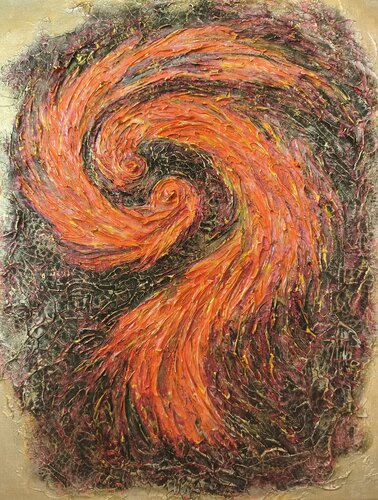 Tango on Embers by Natalia Kison, Painting for Sale on Select