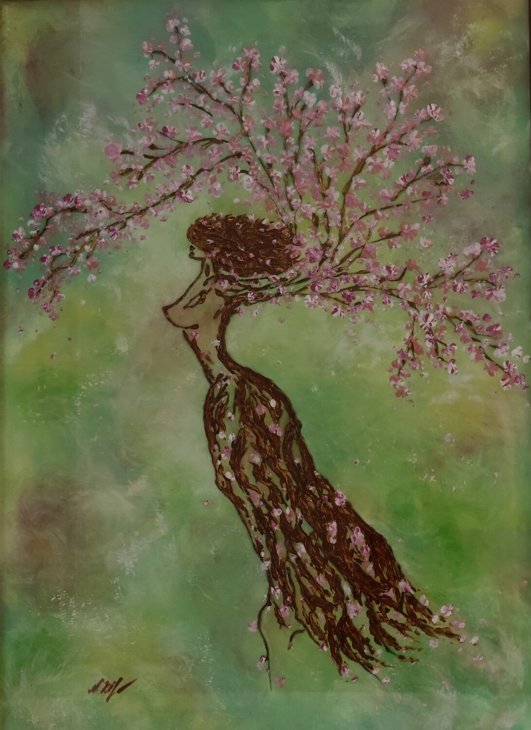 Frühlingswaldfee Natalia Kison Original painting for sale