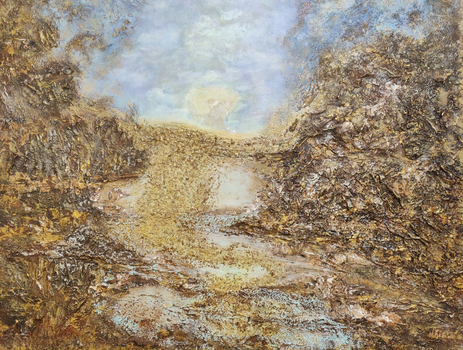 Golden Breath Natalia Kison Original painting for sale