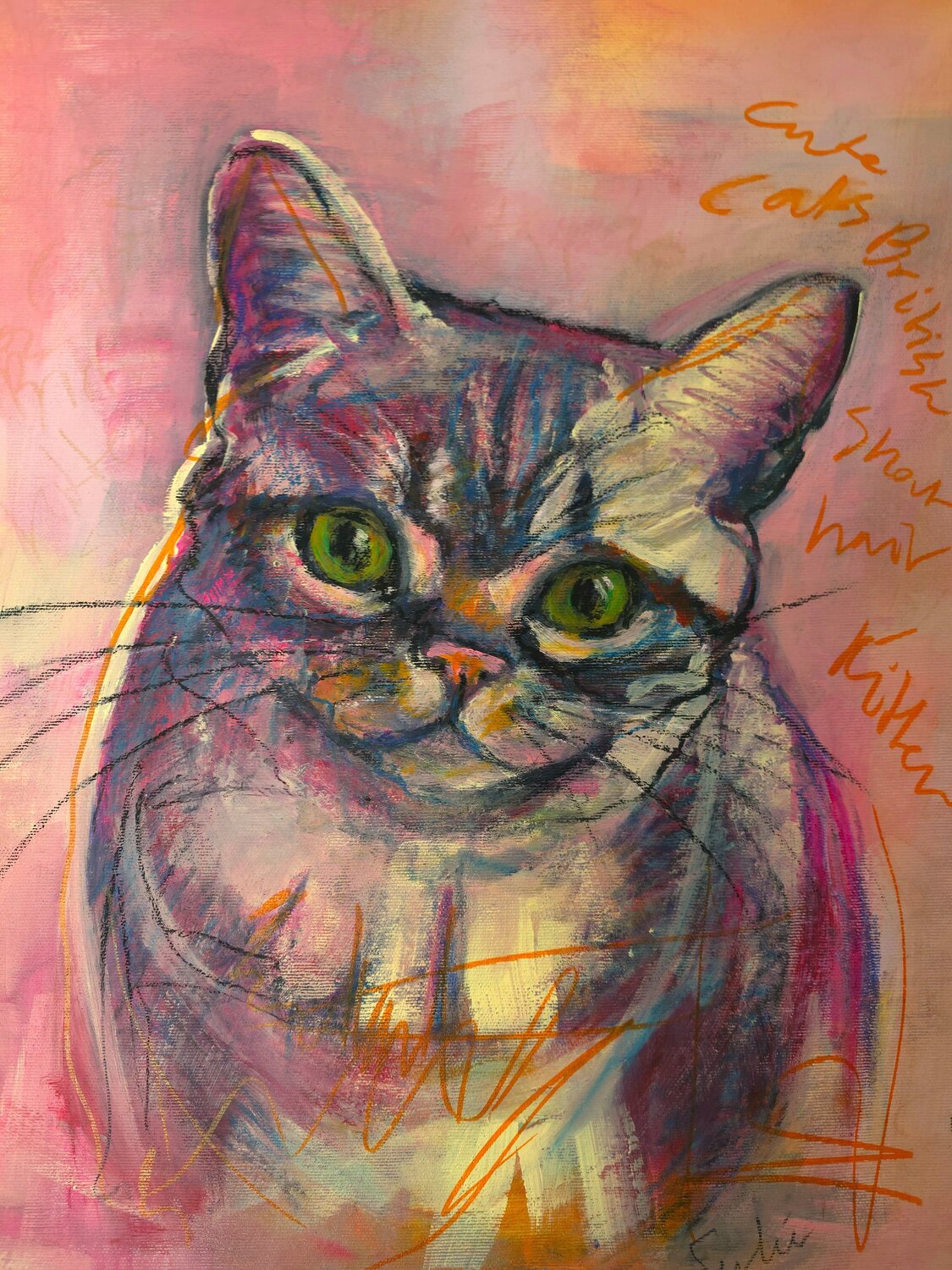 "Neon Whispers" Liesbeth Serlie Original painting for sale