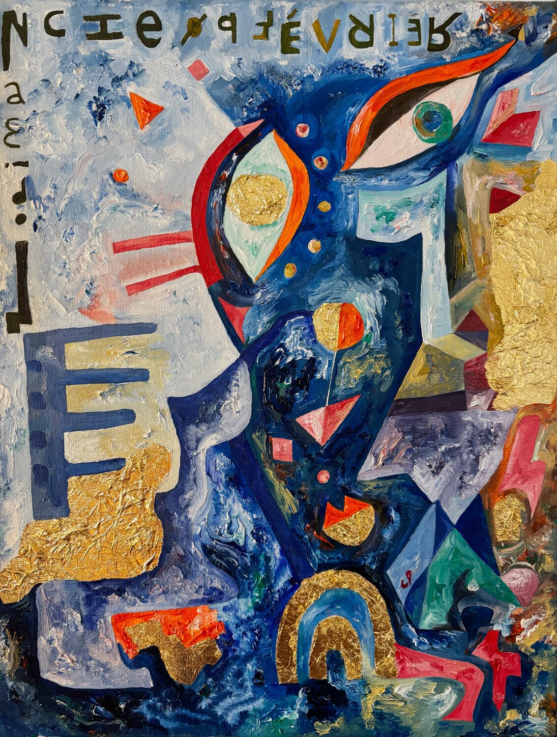 Et Bleue ou Blue? Chae Yun Christine Park Original painting for sale