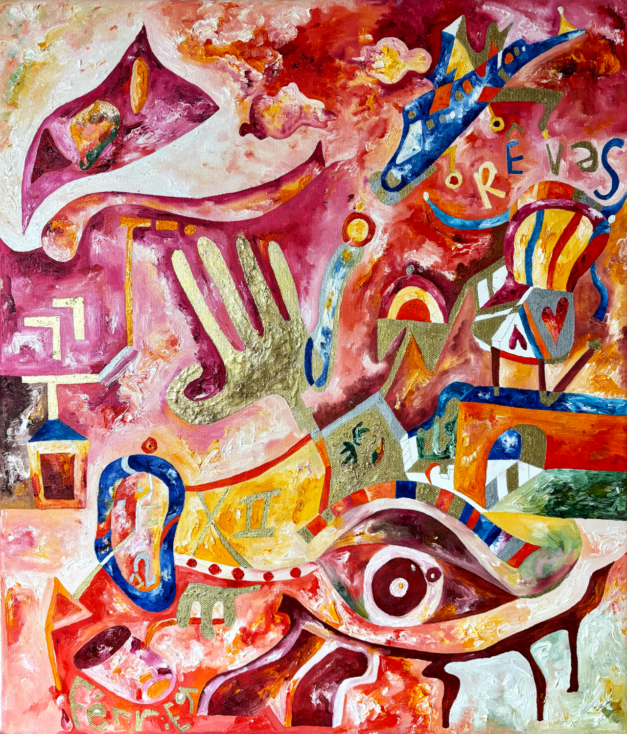 UP in the Air Chae Yun Christine Park Original painting for sale