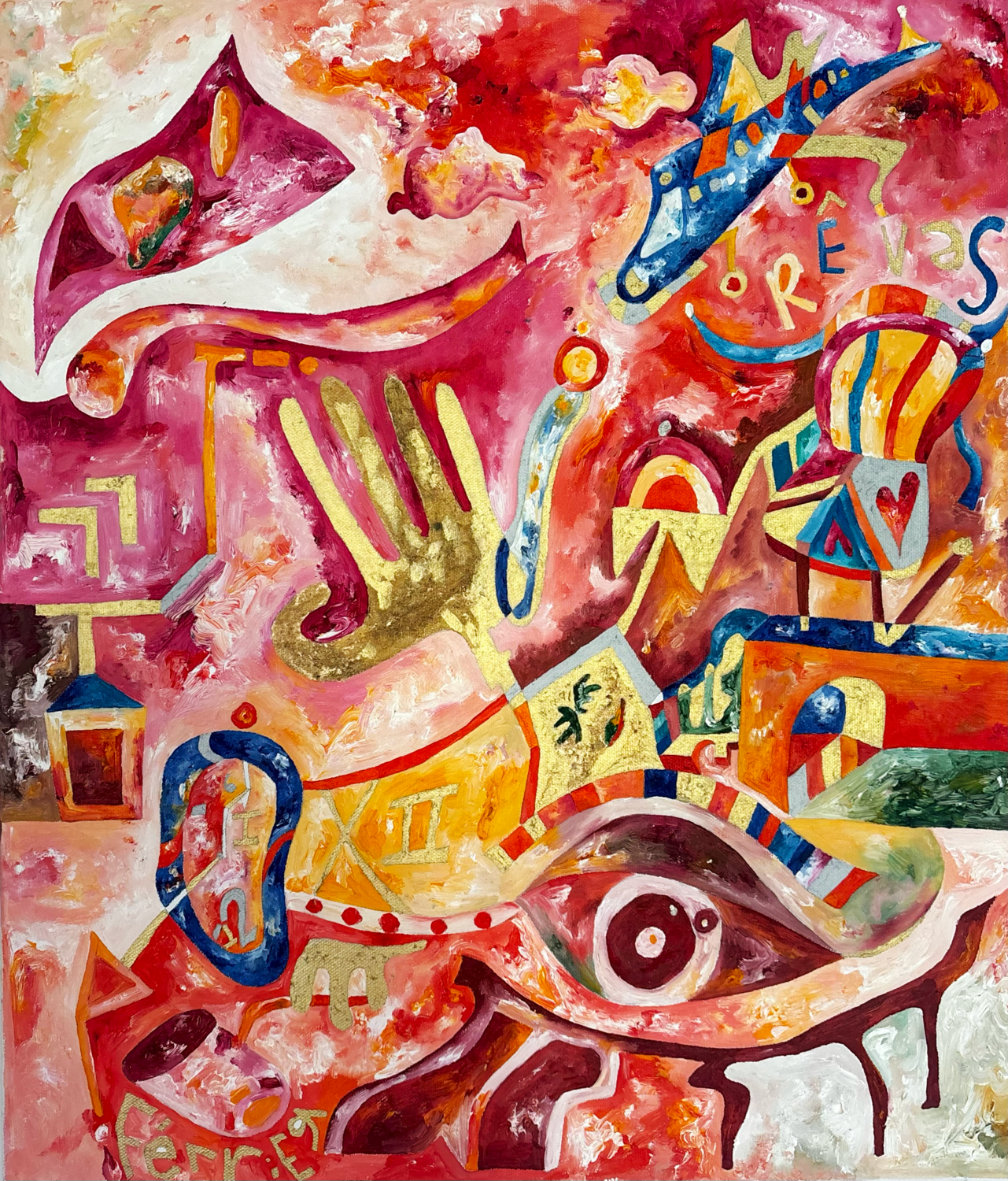 UP in the Air Chae Yun Christine Park Original painting for sale