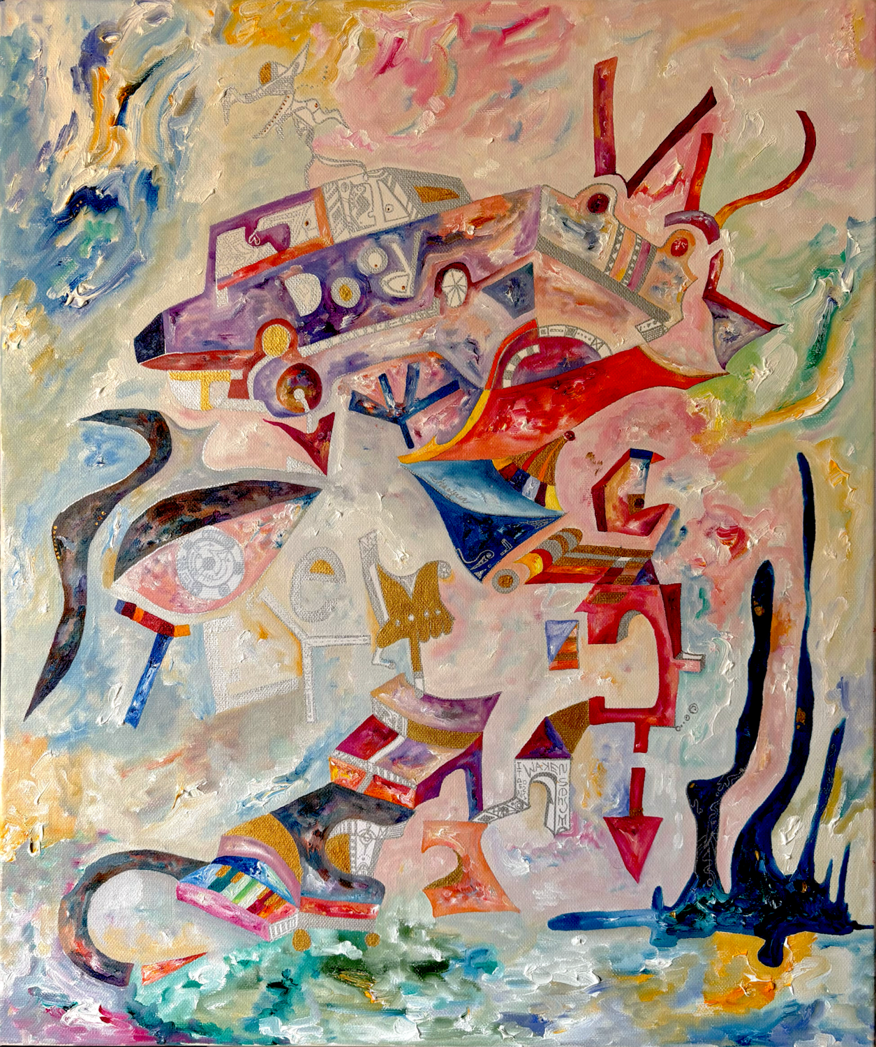 It DOESN't makes SenSe! Chae Yun Christine Park Original painting for sale