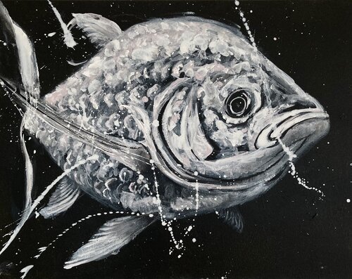 Fisch #3 by Kseniia Dobriakova, Painting for Sale on Select
