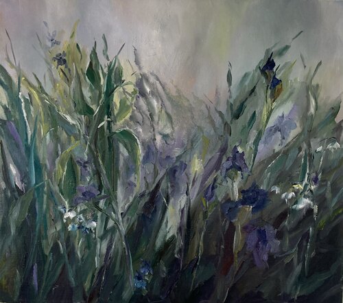 Wilde Gräser by Kseniia Dobriakova, Painting for Sale on Select