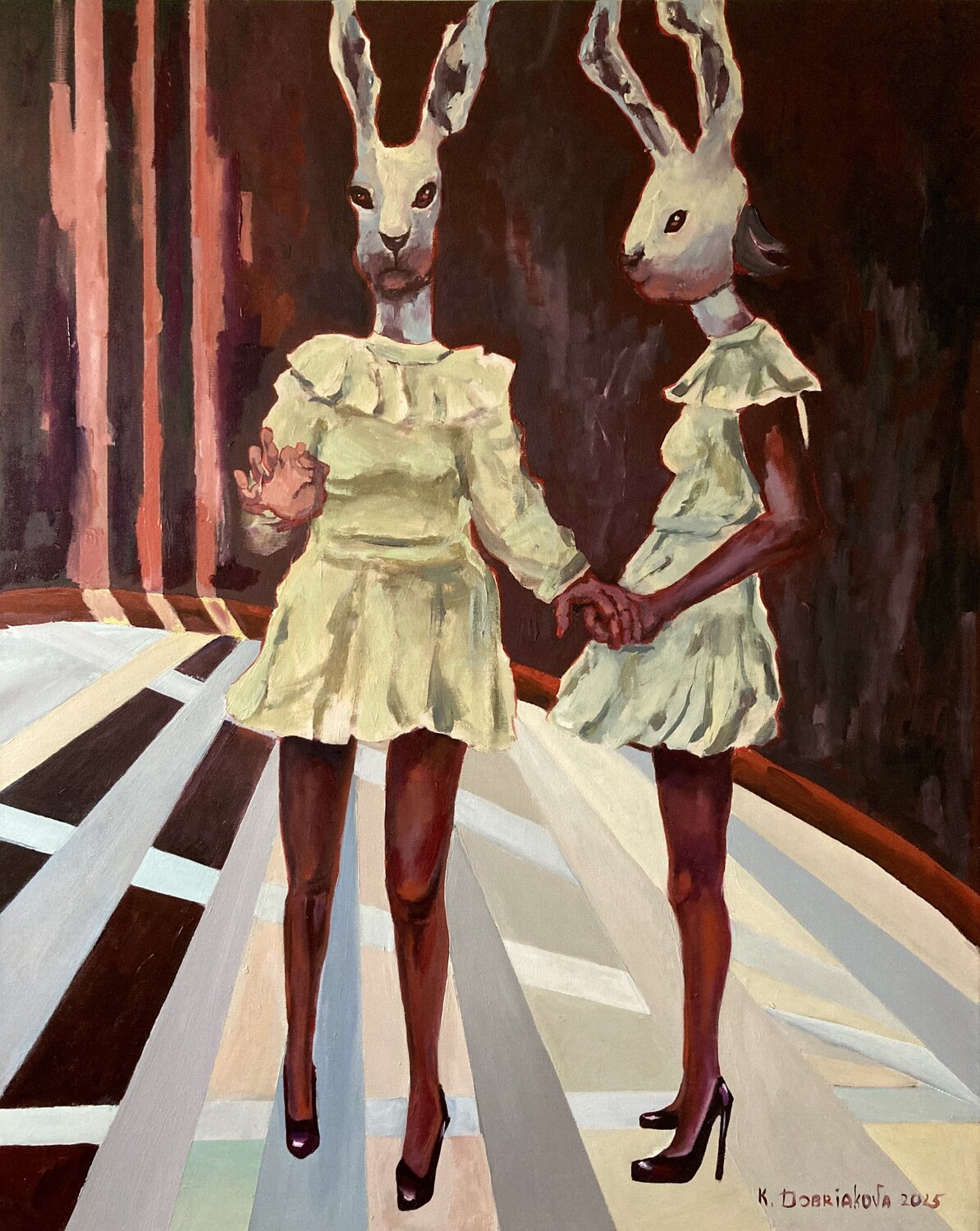 Wir halten durch Kseniia Dobriakova Original painting for sale