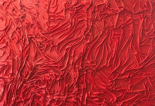 "Spectrum Red Folds" by Indika Wijewardana, Painting for Sale on Select