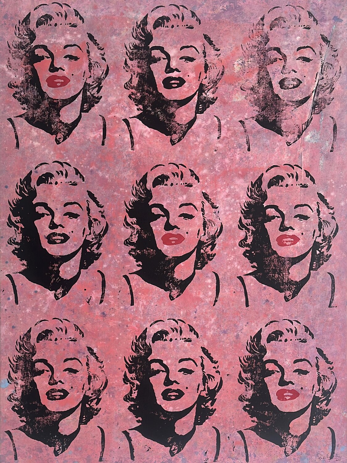 "Kiss Me, Marilyn" Indika Wijewardana Original painting for sale