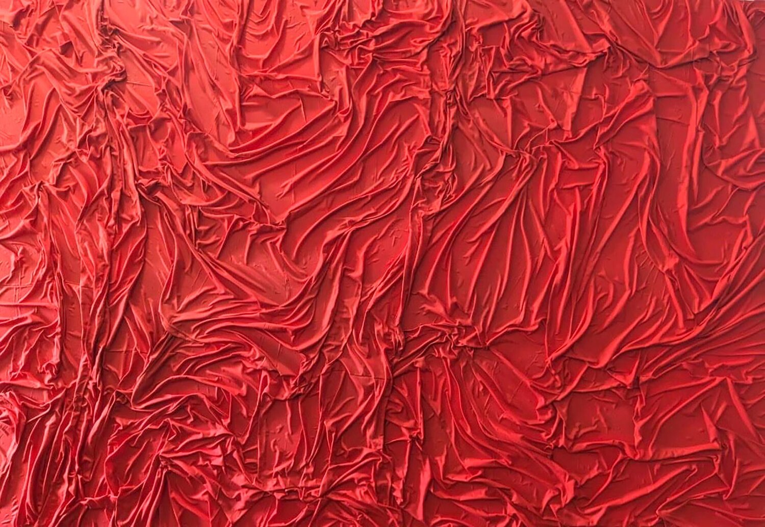 "Spectrum Red Folds" Indika Wijewardana Original painting for sale
