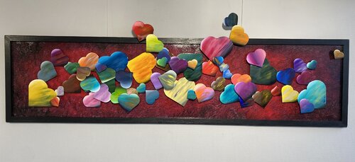 Coeurs Story by PAUL Alain, Painting for Sale on Select