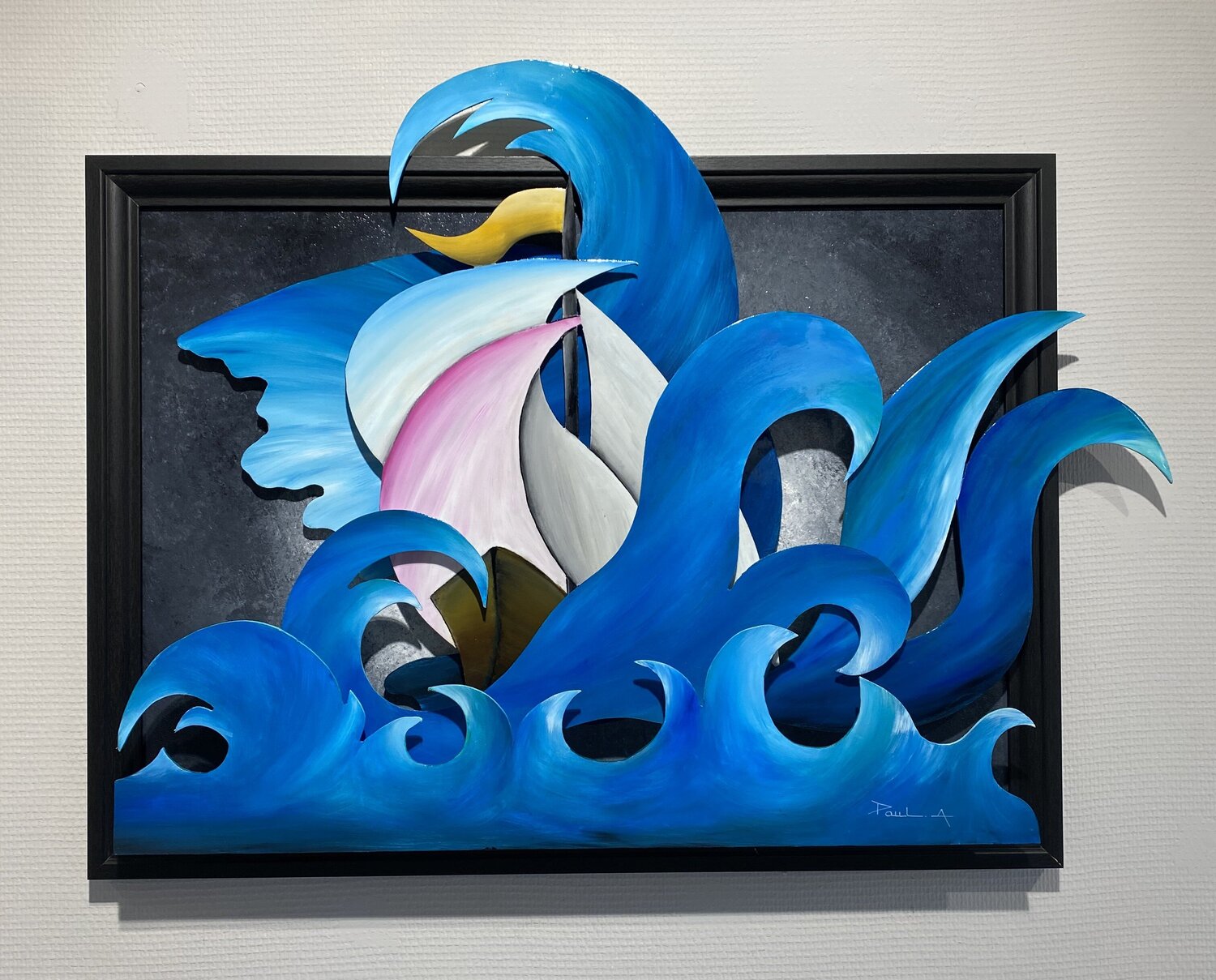 Vagues à lames PAUL Alain Original painting for sale