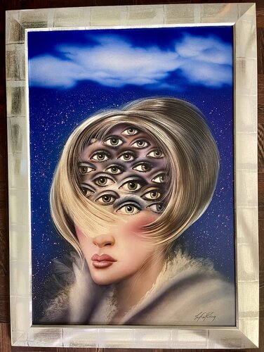 Dame mit modischer Frisur by Carl Röhrig, Painting for Sale on Select