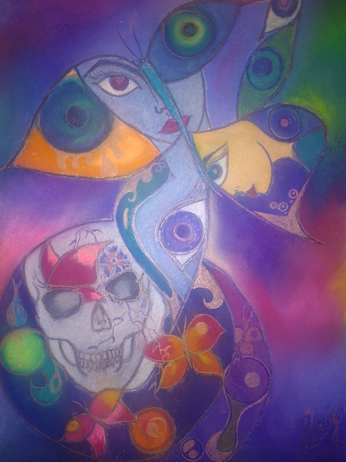 Entstehung und vergängnis Sylvia Lessig Original painting for sale