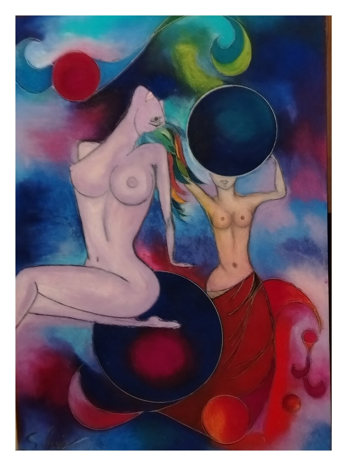Auferstehung der Göttinnen Teil 2 Sylvia Lessig Original painting for sale