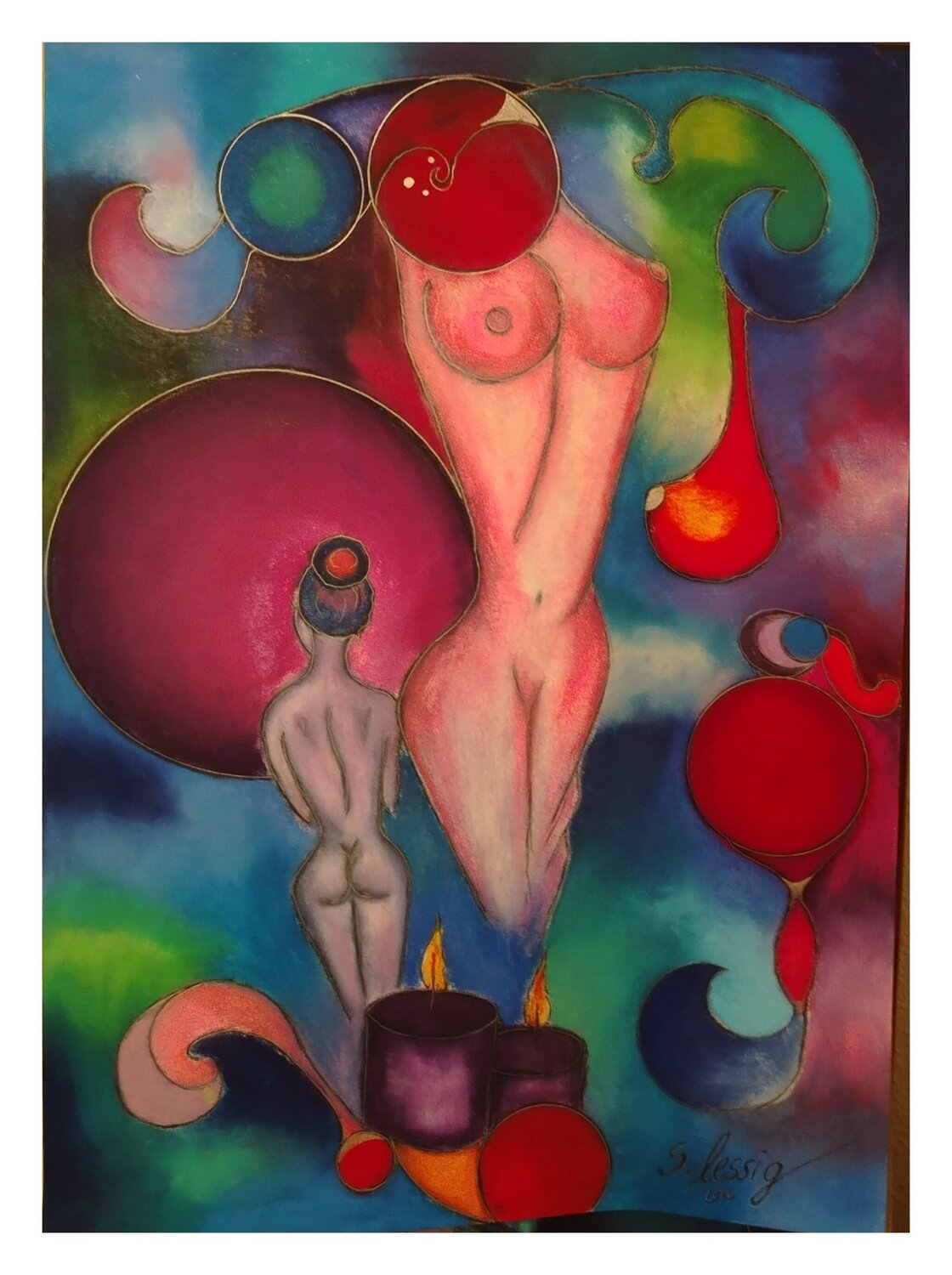 Planet Venus/ Frau Sylvia Lessig Original painting for sale