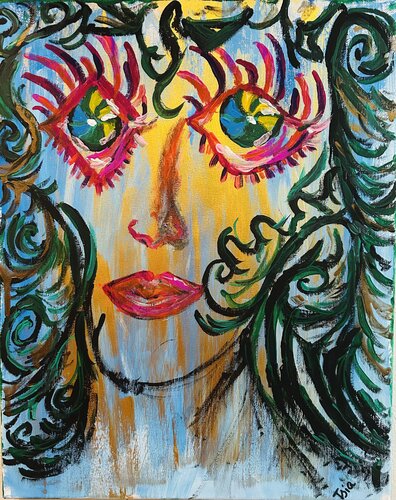 Captif de la Terre by Tsia Tskhovrebashvili, Painting for Sale on Select