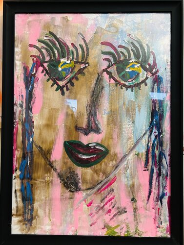 Girl from another world by Tsia Tskhovrebashvili, Painting for Sale on Select