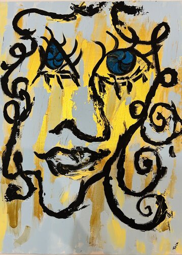 Again Me — Inner Fire by Tsia Tskhovrebashvili, Painting for Sale on Select