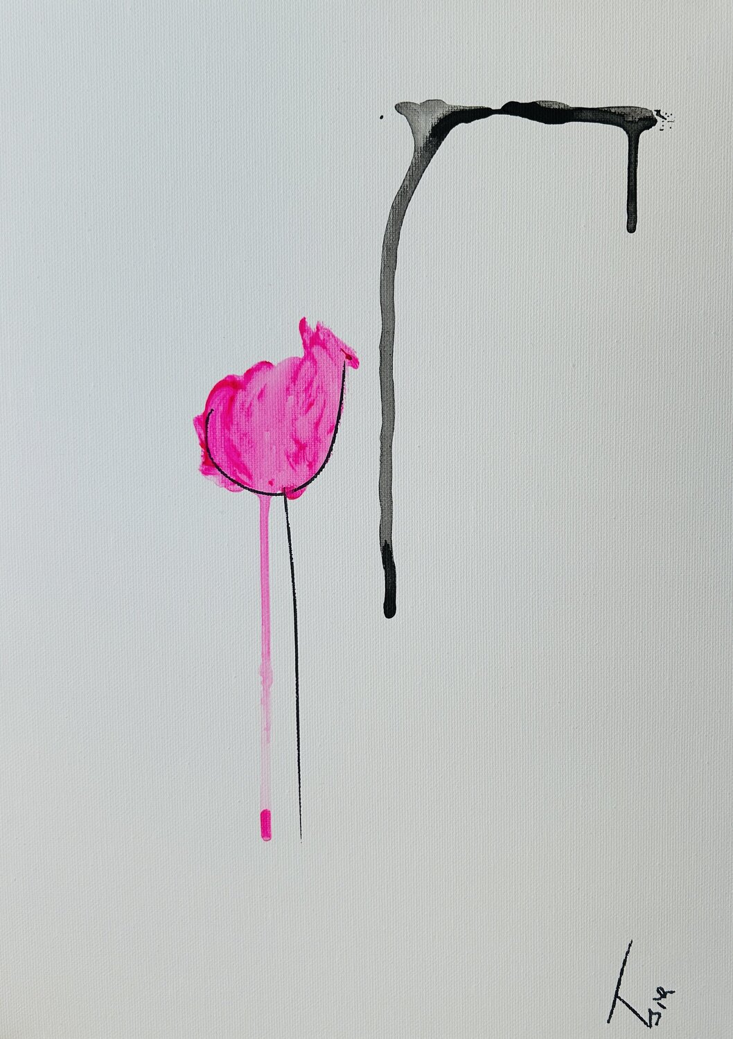 The Wine Glass Pause Tsia Tskhovrebashvili Original painting for sale