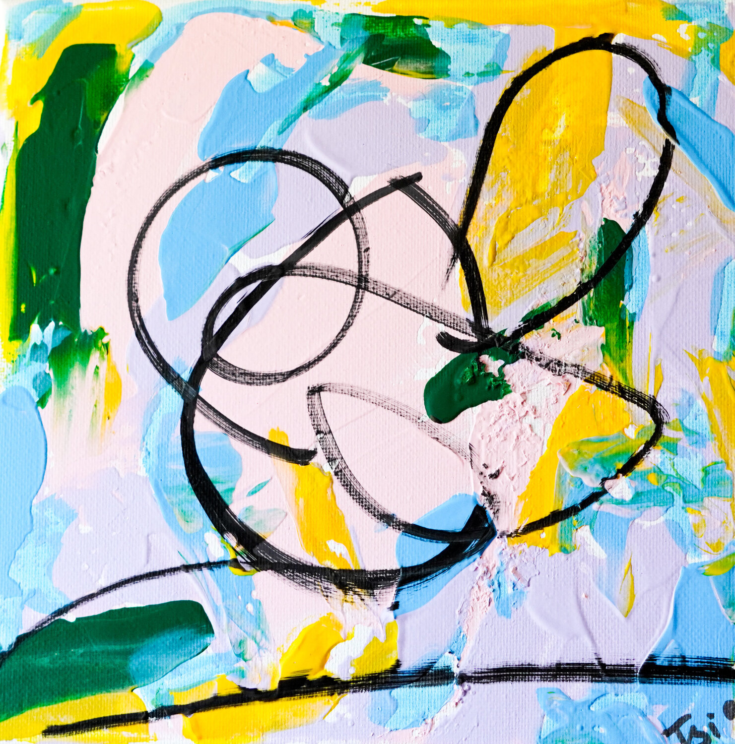 Colorful Confession Tsia Tskhovrebashvili Original painting for sale
