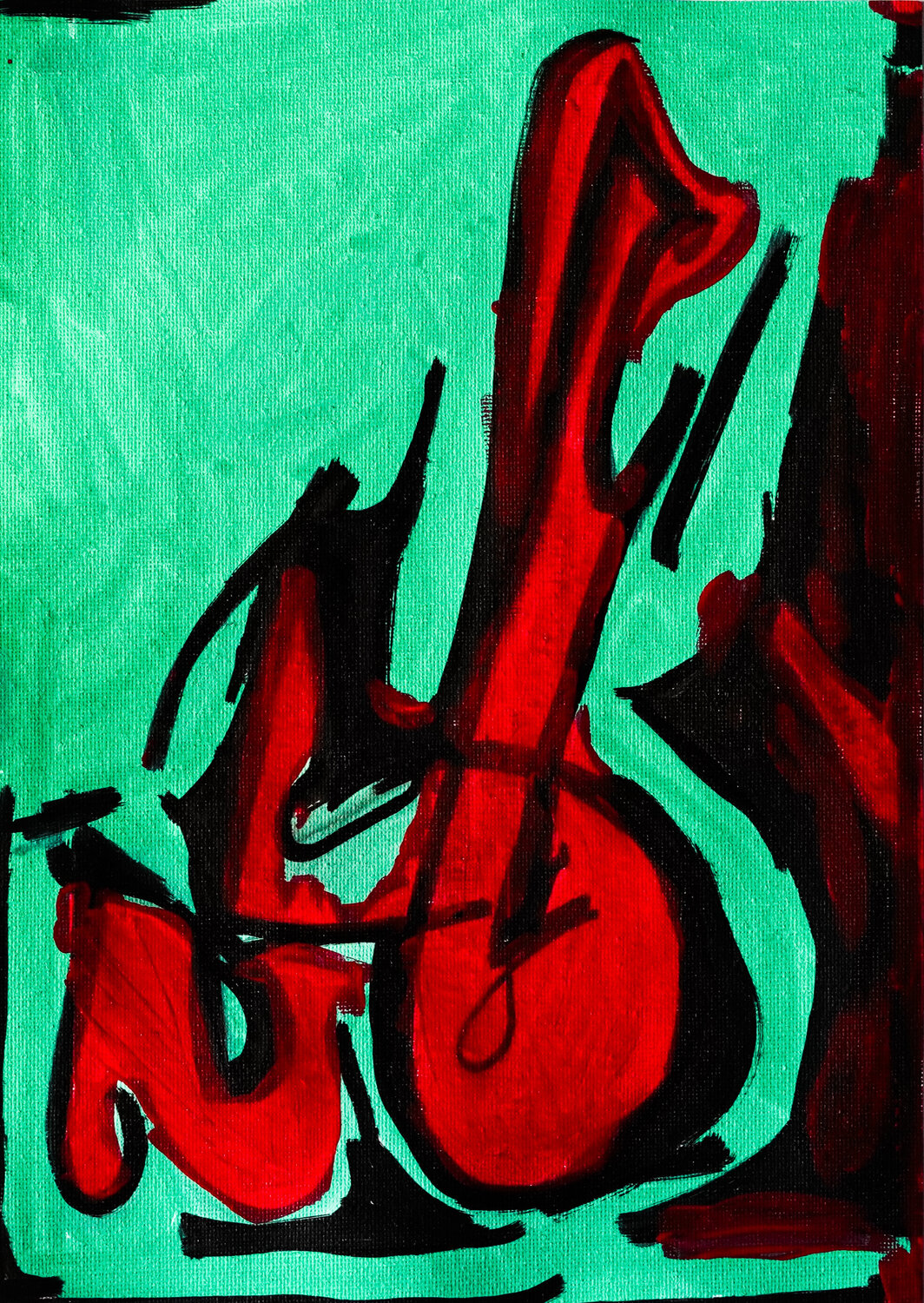 Sound of the Guitar Tsia Tskhovrebashvili Original painting for sale