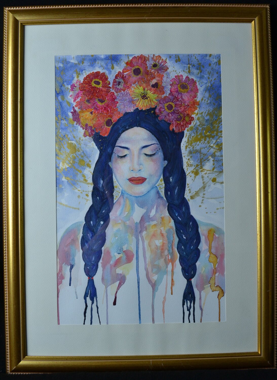 Madonna con fiori Alice Cappellari Original painting for sale